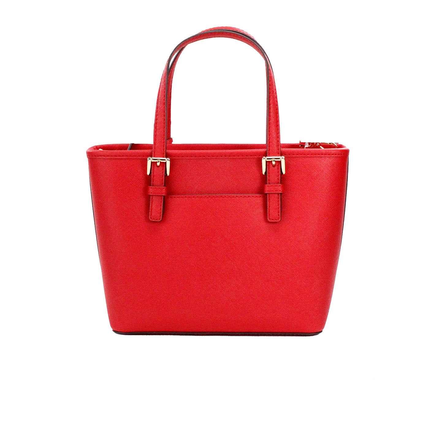 Michael Kors Jet Set Bright Red Leder XS Carryall Top Zip Tote Bag Geldbörse