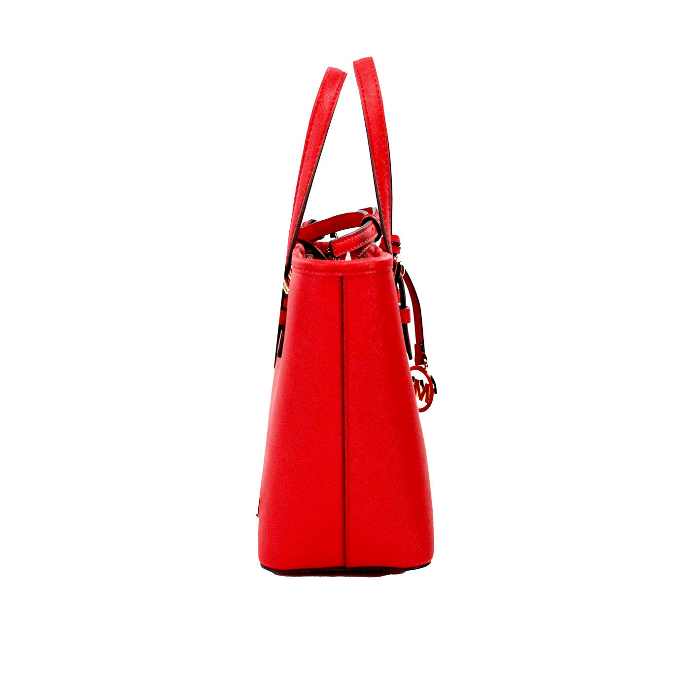 Michael Kors Jet Set Bright Red Leder XS Carryall Top Zip Tote Bag Geldbörse