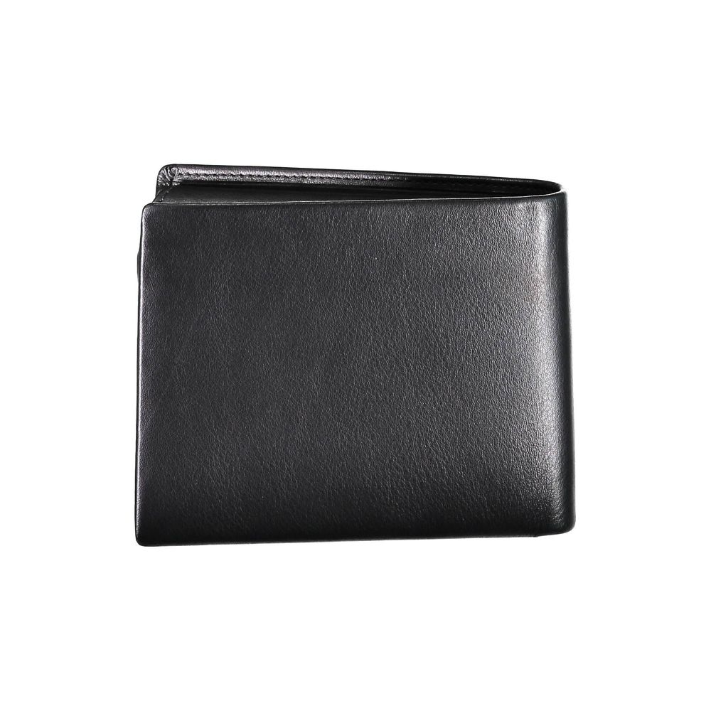 Guess Jeans Elegantes Schwarzes Leder Bifold Wallet