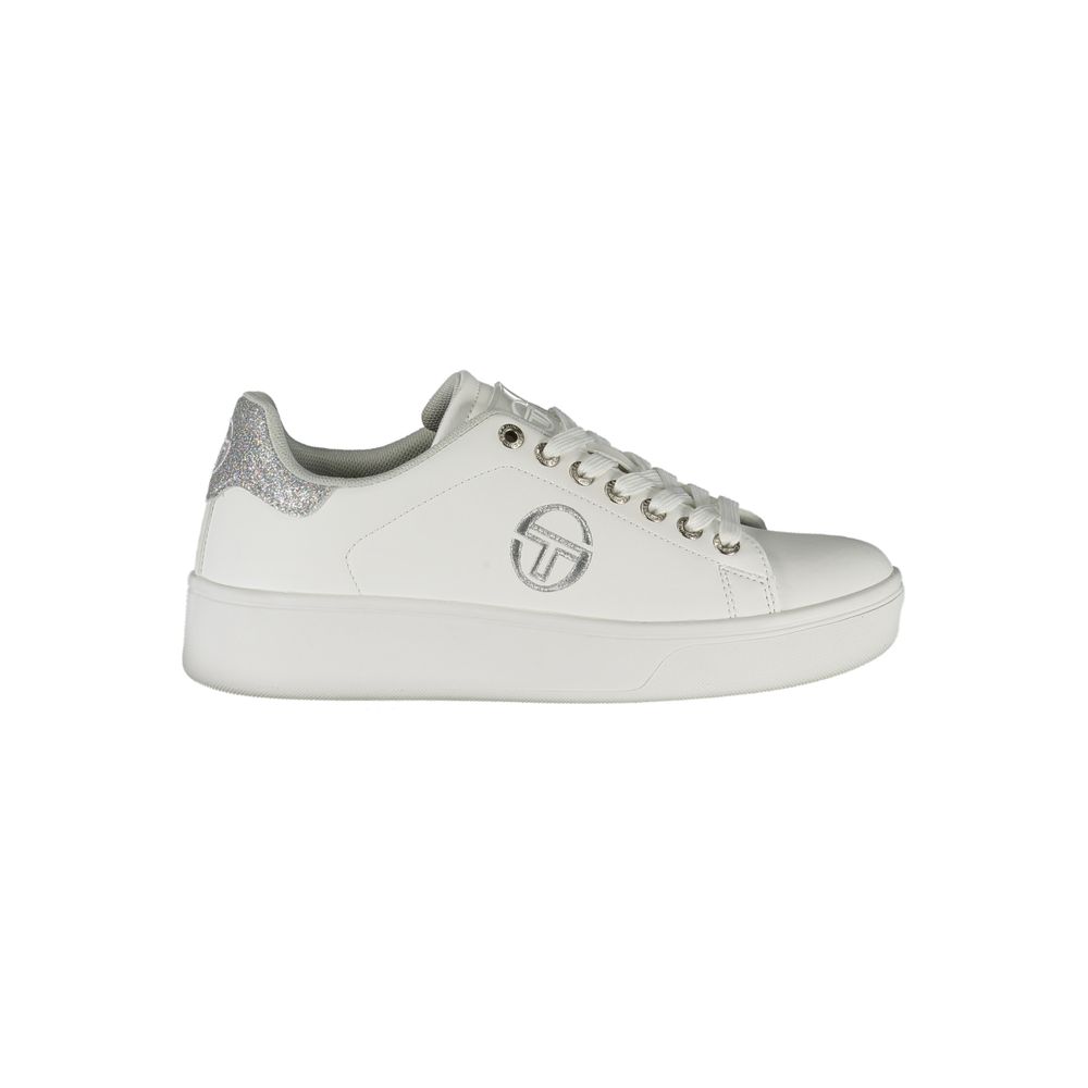 Sergio Tacchini Schicke weiße Schnürsenkel-Sneakers mit kontrastierenden Details