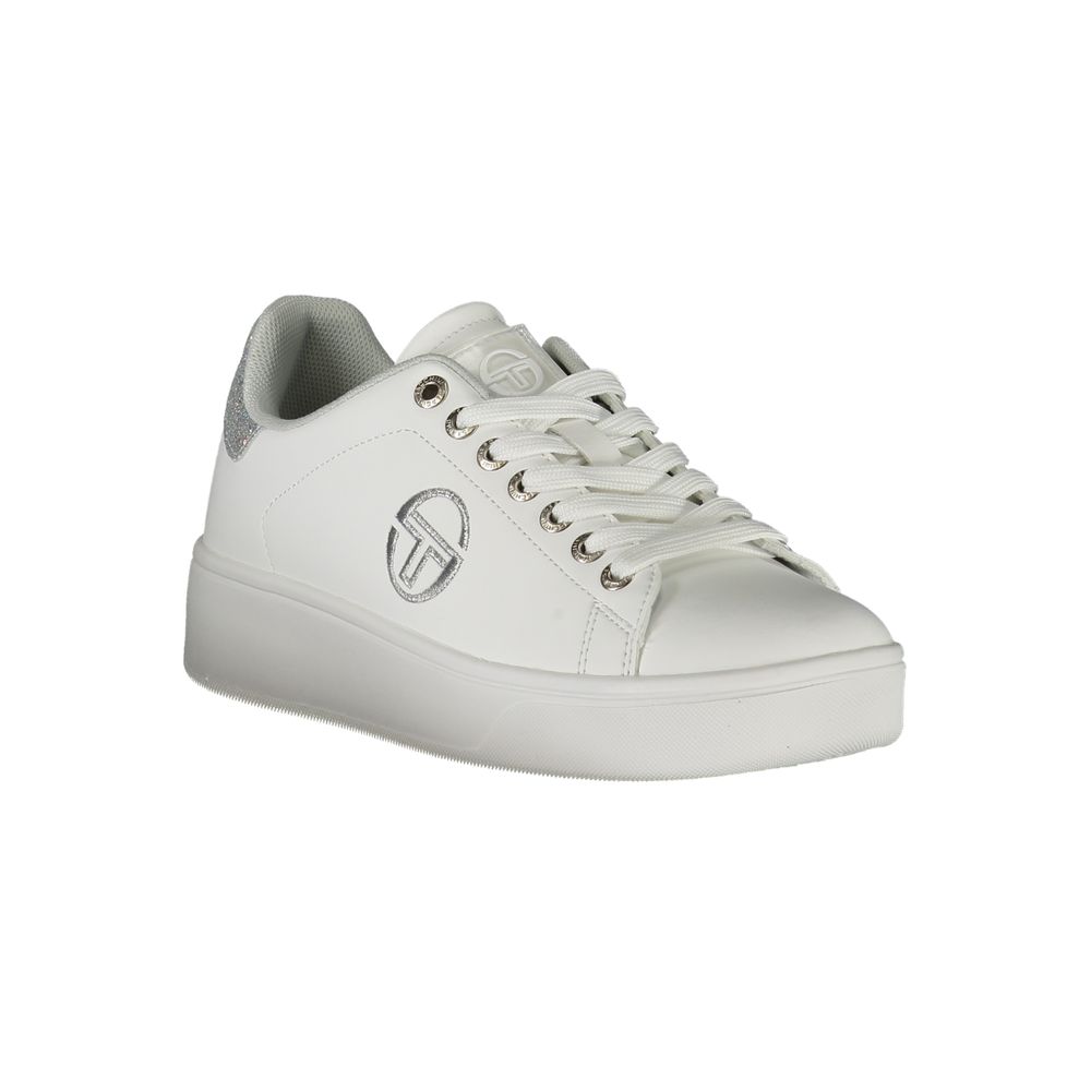 Sergio Tacchini Schicke weiße Schnürsenkel-Sneakers mit kontrastierenden Details