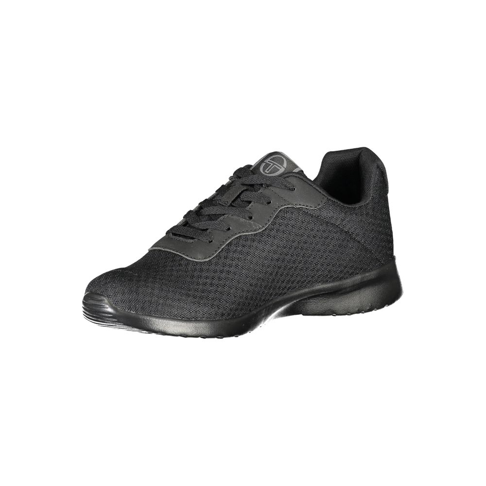 Sergio Tacchini Schlichte schwarze Sneakers mit gesticktem Detail