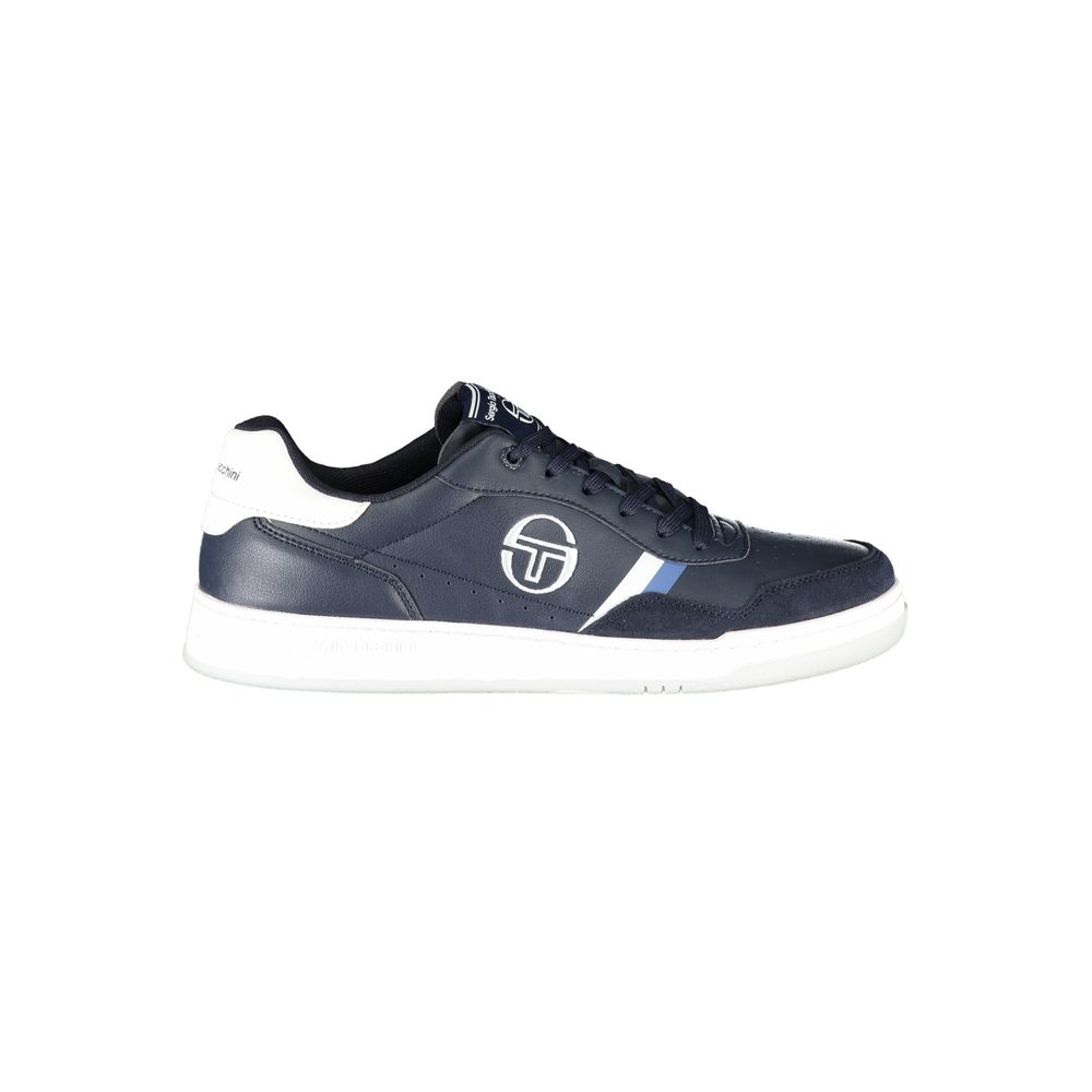 Sergio Tacchini Schlichte blaue Sneakers mit gestickten Akzenten