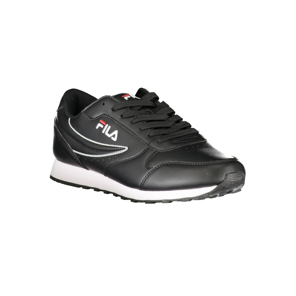 Fila Schlichte schwarze Sportschuhe mit kontrastierenden Details