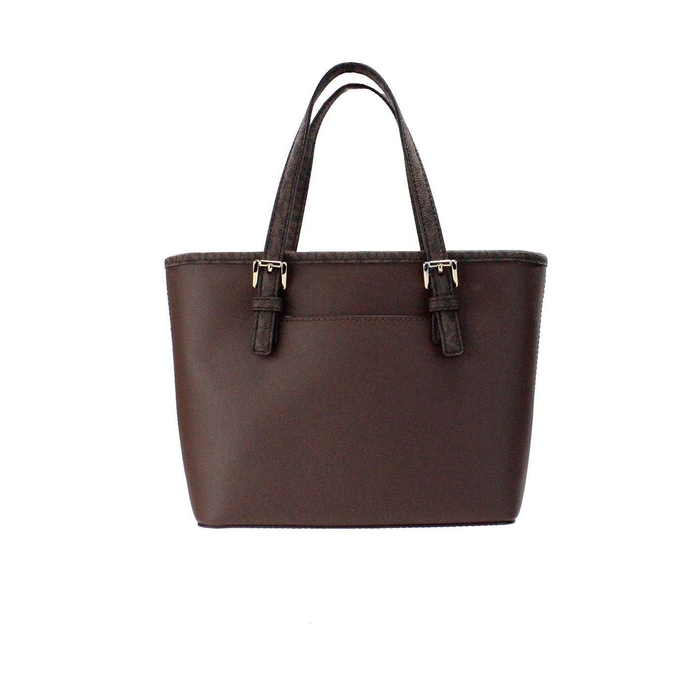 Michael Kors Jet Set Mocha Leder XS Carryall Top Zip Tote Bag Geldbörse