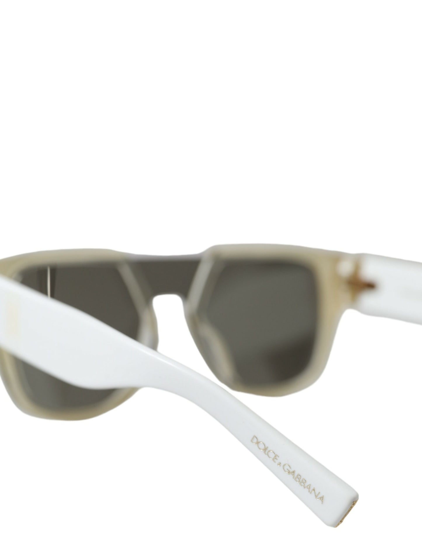 Dolce & Gabbana Schicke weiße Designer-Sonnenbrille aus Acetat