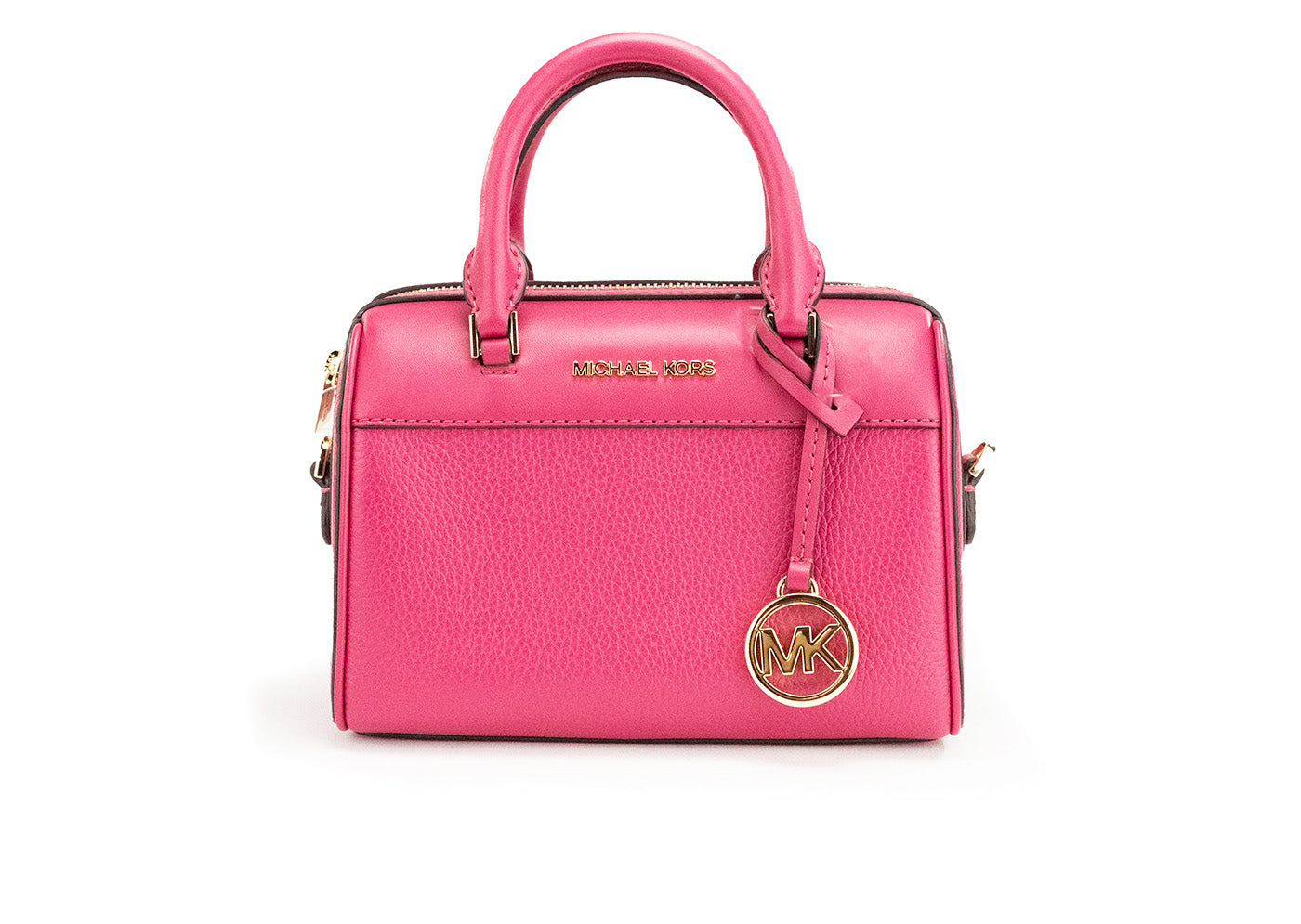 Michael Kors Travel XS Carmine Pink Leder Duffle Crossbody Handtasche Geldbörse