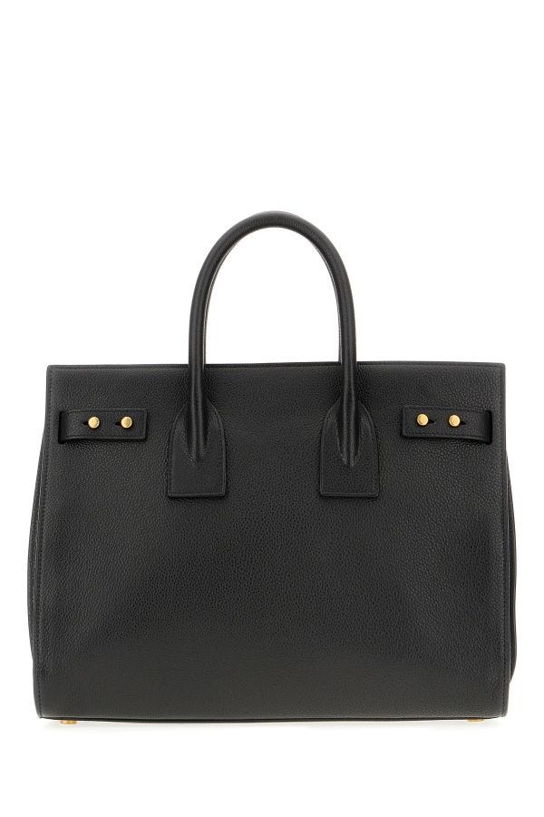 Saint Laurent Sac de Jour Handtasche aus schwarzem Kalbsleder