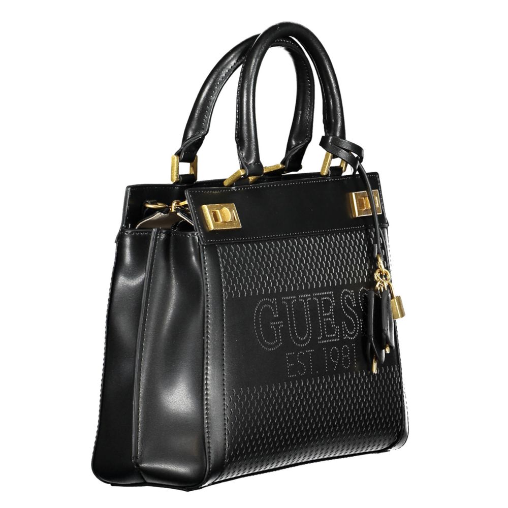 Guess Jeans Schwarze Polyethylen-Handtasche