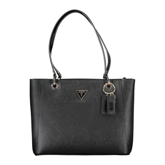 Guess Jeans Schwarze Polyethylen-Handtasche