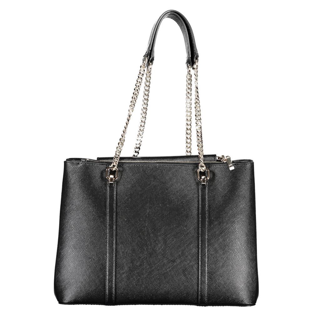 Guess Jeans Schwarze Polyethylen-Handtasche