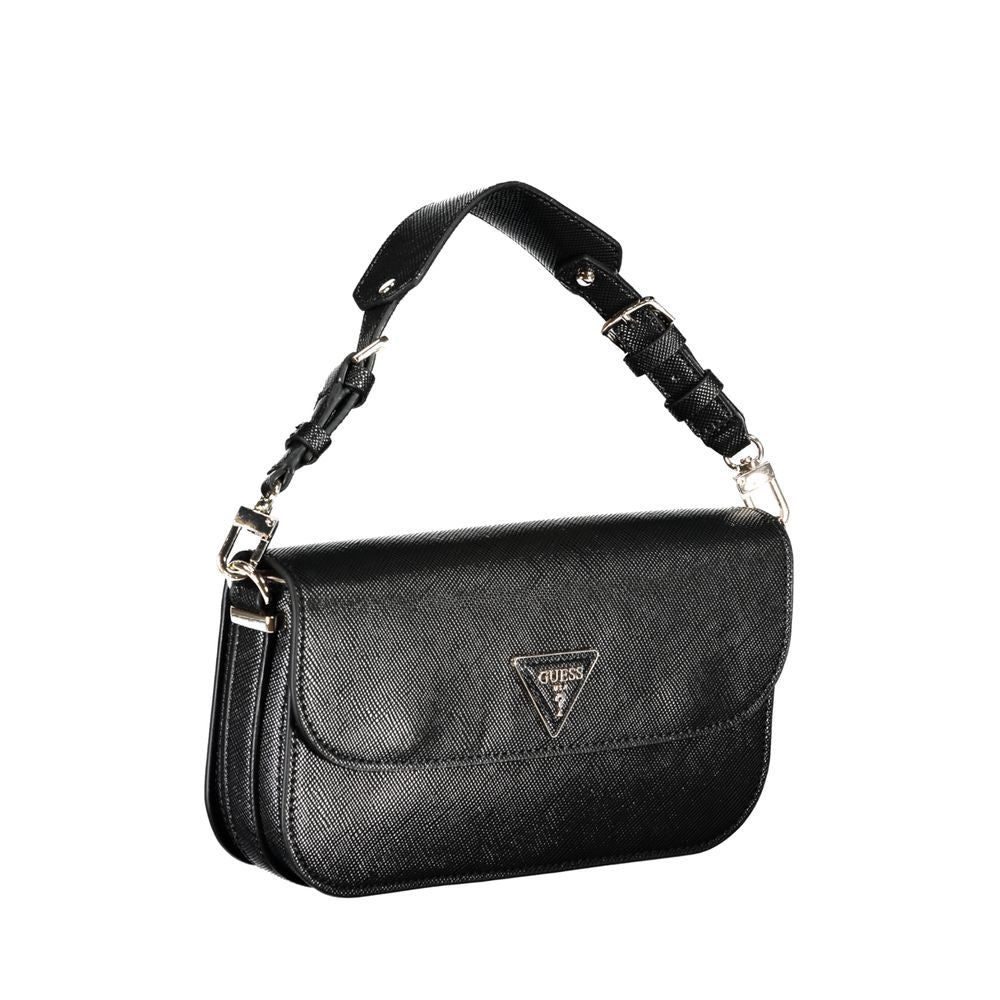 Guess Jeans Schwarze Polyethylen-Handtasche