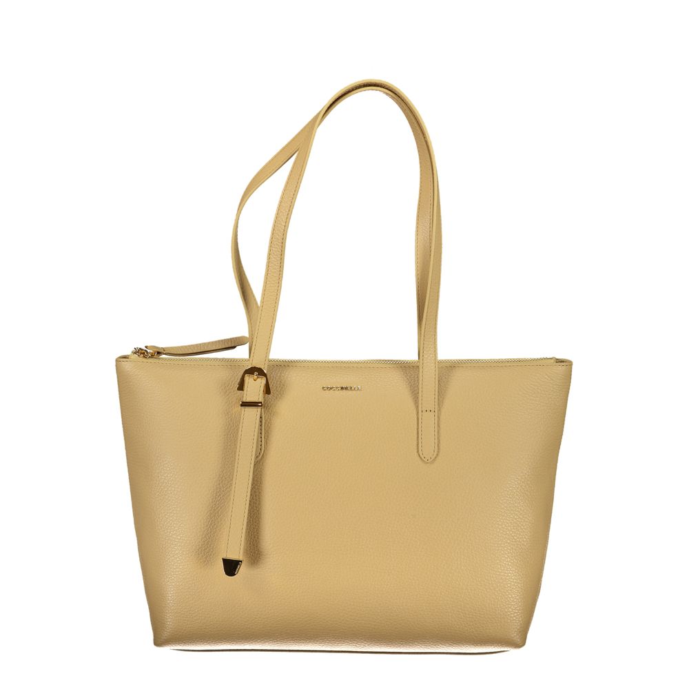 Coccinelle Beige Lederhandtasche