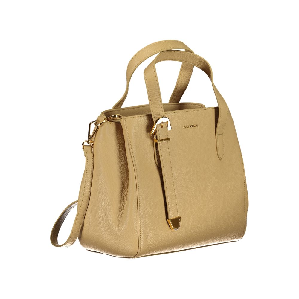 Coccinelle Beige Lederhandtasche