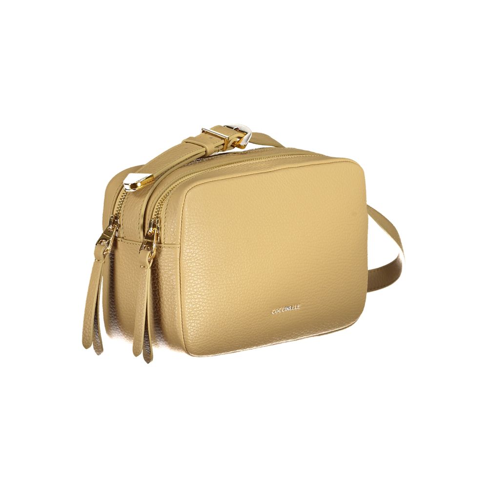 Coccinelle Beige Lederhandtasche