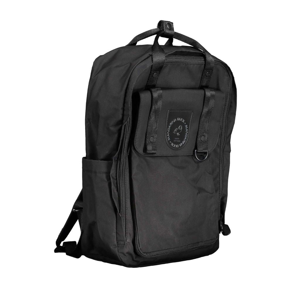 Mandarina Duck Schwarzer Baumwollrucksack