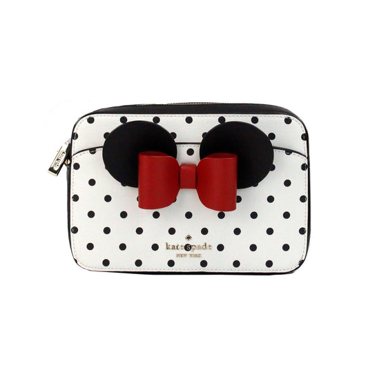 Kate Spade Disney Minnie Mouse Polka Dot Printed PVC Crossbody Kameratasche