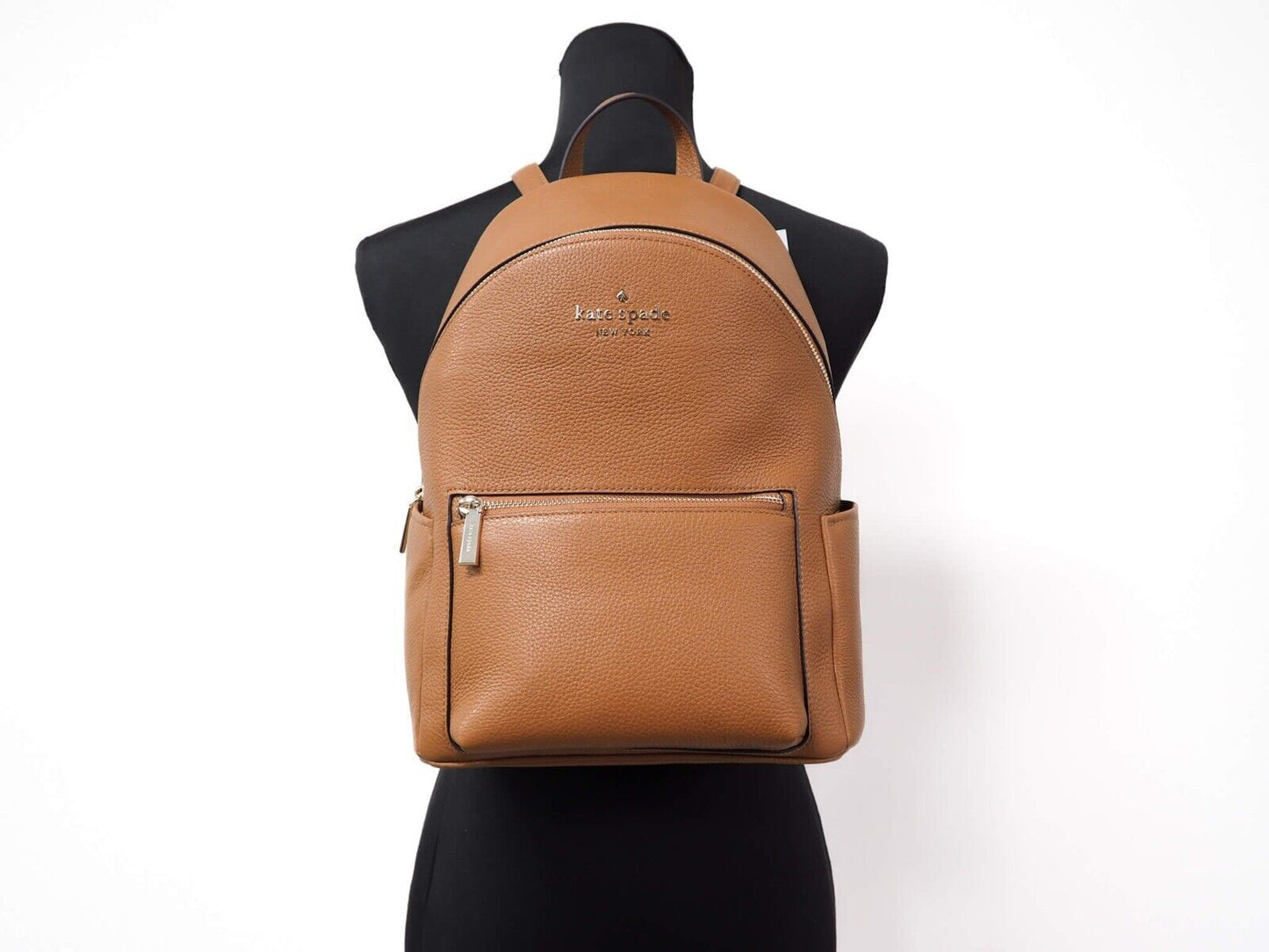 Kate Spade Leila Medium Warm Gingerbread Pebbled Leather Backpack Büchertasche