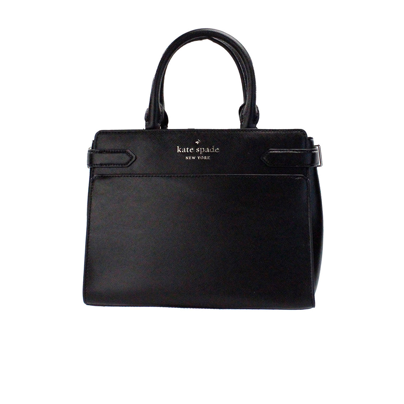 Kate Spade Staci Medium Schwarz Saffiano Leder Crossbody Satchel Tasche Handtasche