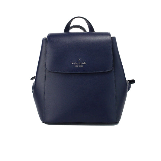 Kate Spade Madison Navy Saffiano Leder Medium Flap Shoulder Rucksack Tasche