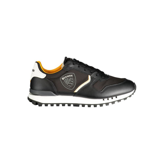 Blauer Schwarzer Polyester Sneaker