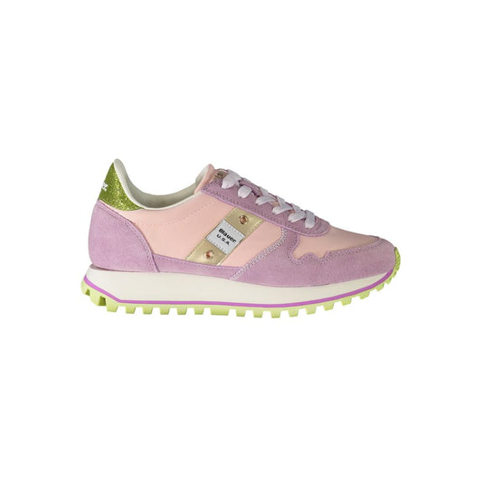 Blauer Rosa Polyester Sneaker