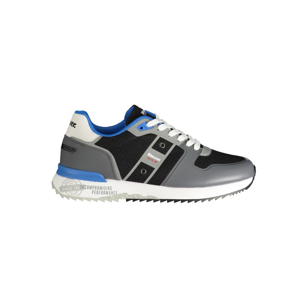 Blauer Graue Polyester Sneaker