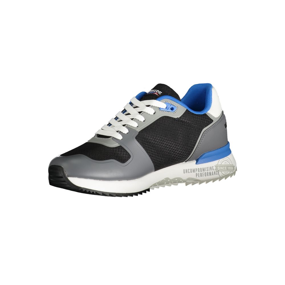 Blauer Graue Polyester Sneaker