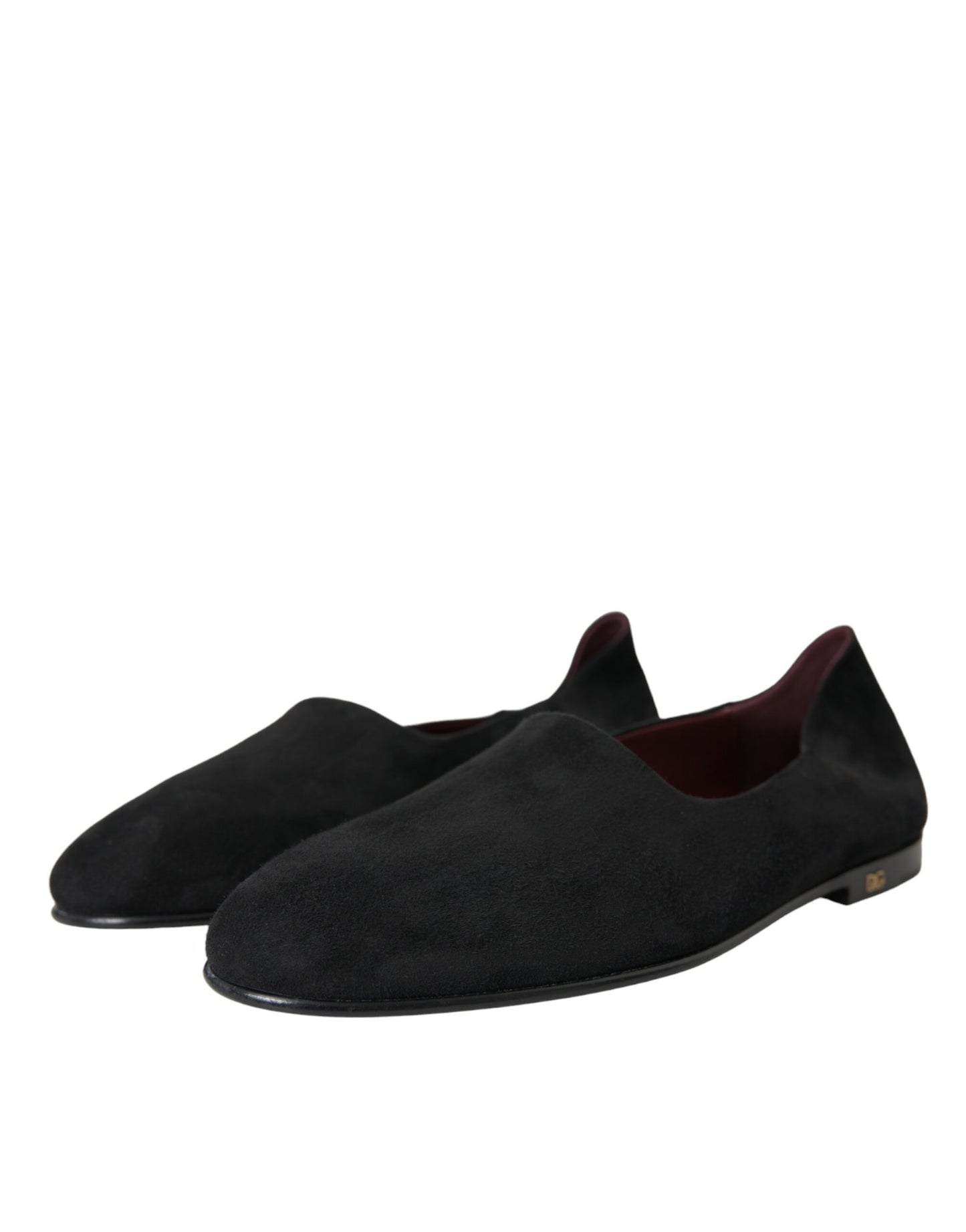 Dolce & Gabbana Schwarz Wildleder Loafers Formal Kleid Slip On Schuhe