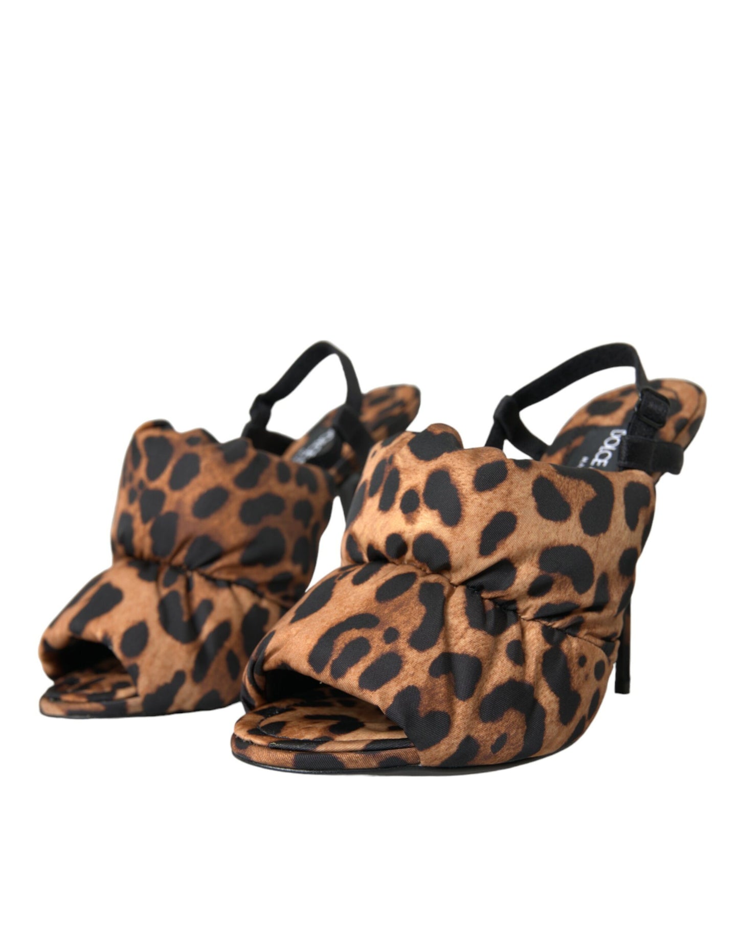 Dolce & Gabbana Braun Leopard Slingback Heels Sandalen Schuhe