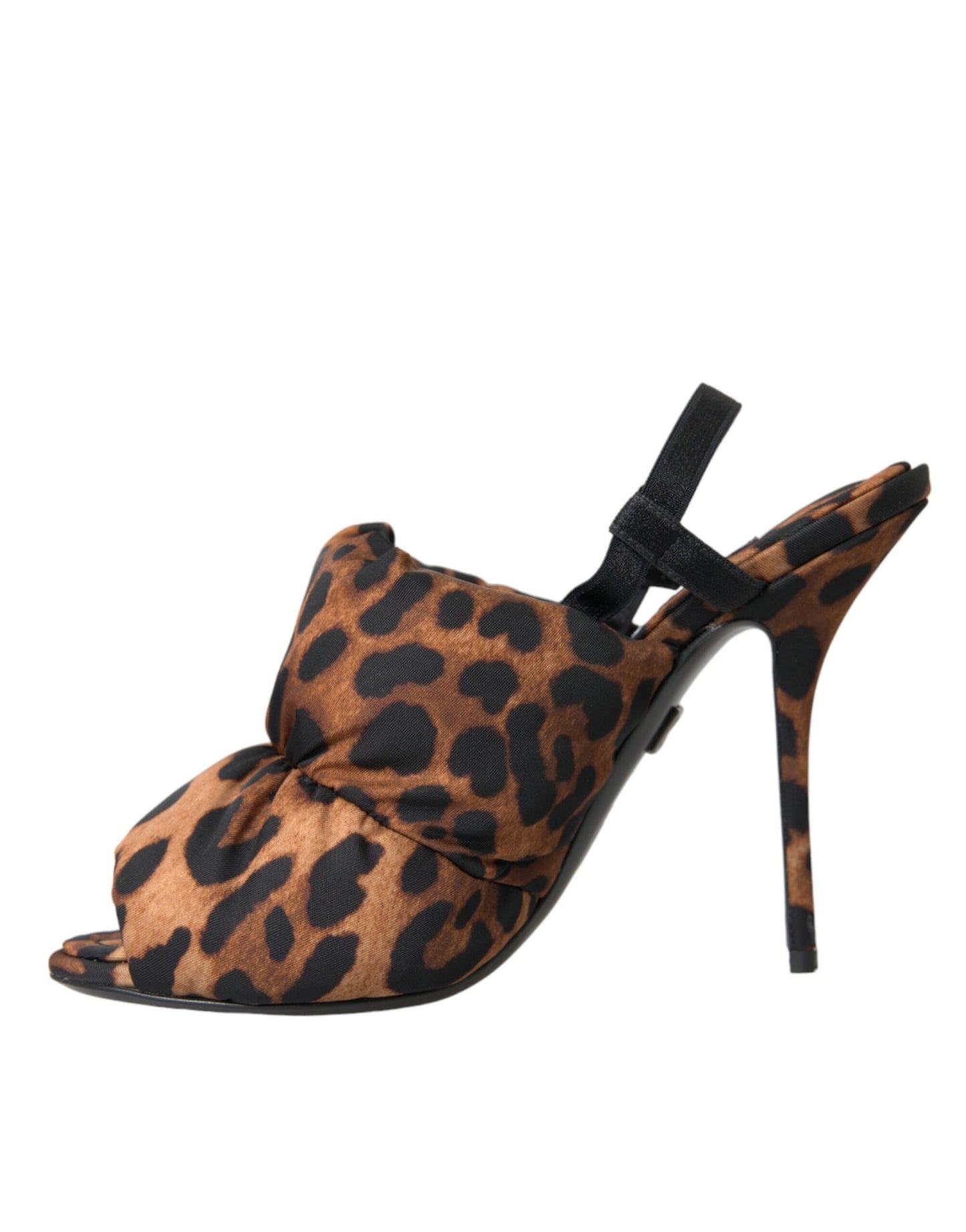 Dolce & Gabbana Braun Leopard Slingback Heels Sandalen Schuhe