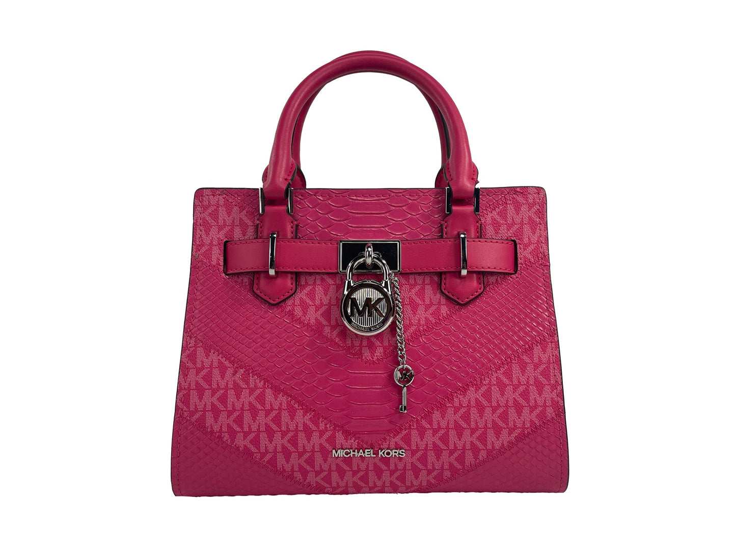 Michael Kors Hamilton Small Electric Pink Satchel Umhängetasche