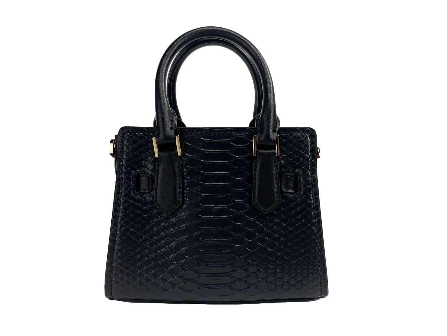 Michael Kors Hamilton XS Schwarz Snake Satchel Crossbody Bag Geldbörse