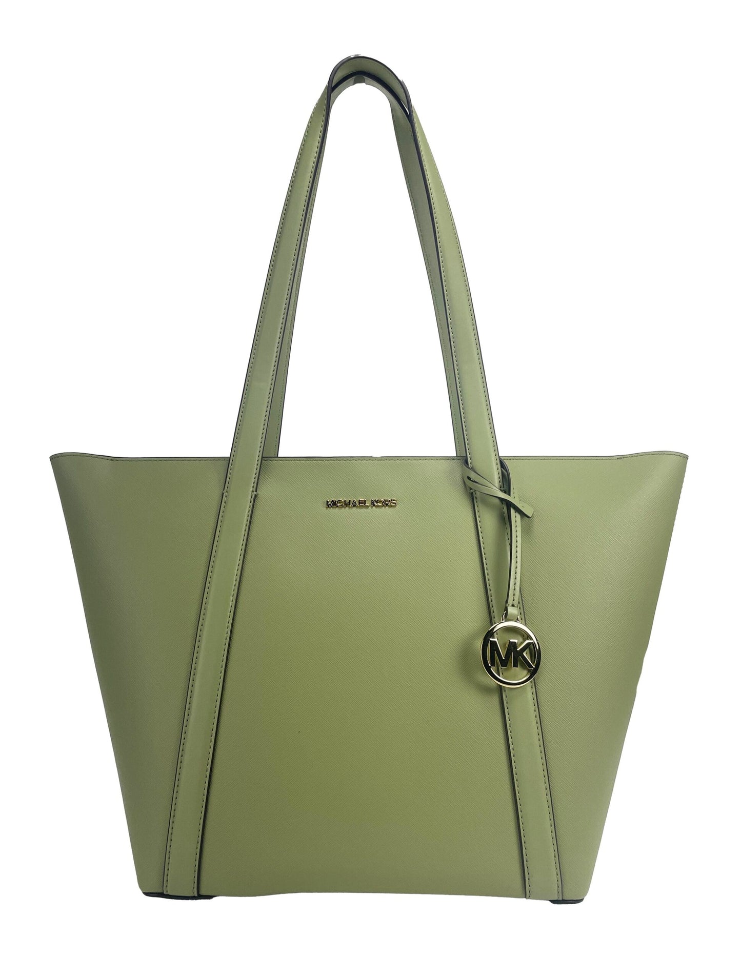 Michael Kors Große Pratt Shoulder Zip Tote Bag Light Sage