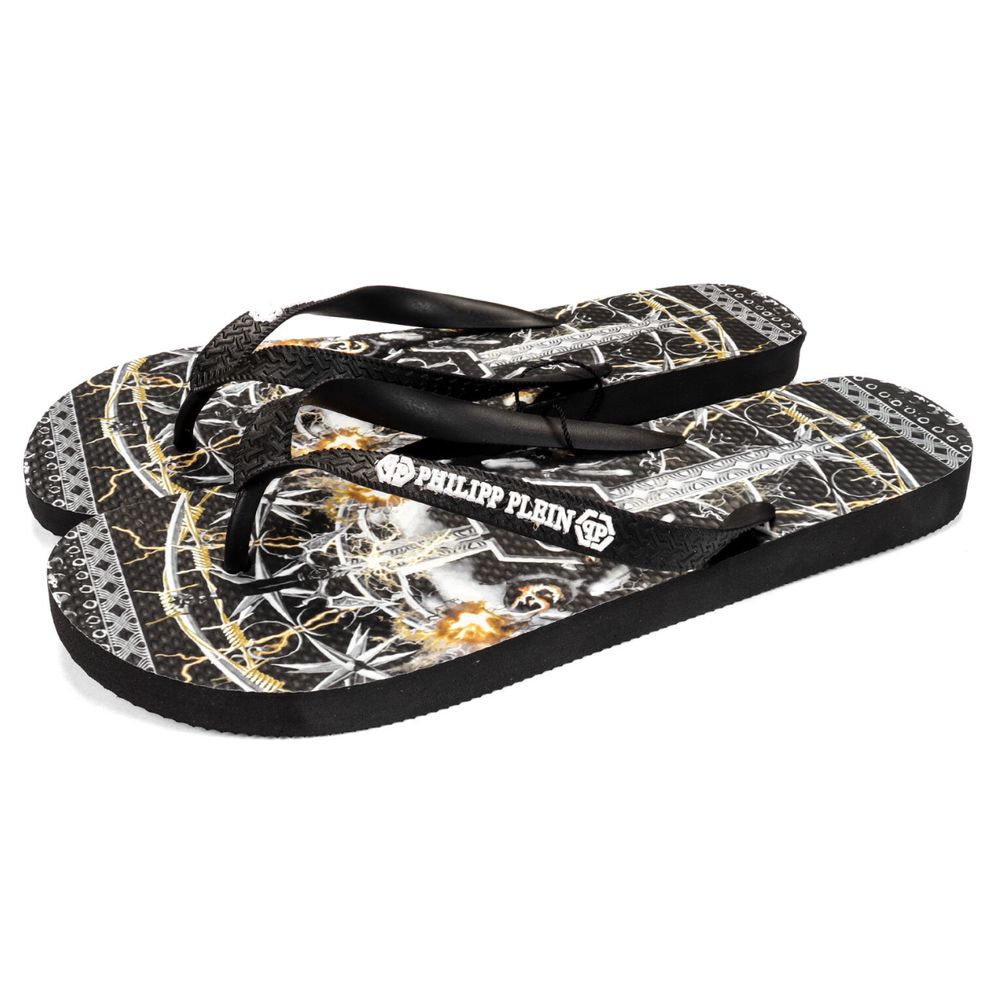 Philipp Plein Vibrant Graphic Print Damen Flip Flops