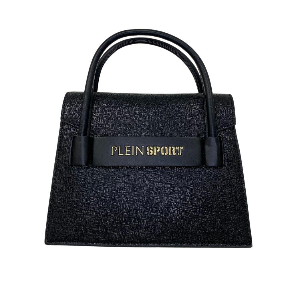 Plein Sport Schicke schwarze Polyethylen-Tasche mit Logo