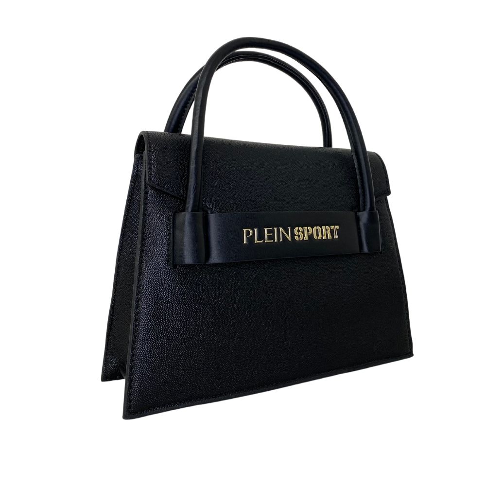 Plein Sport Schicke schwarze Polyethylen-Tasche mit Logo