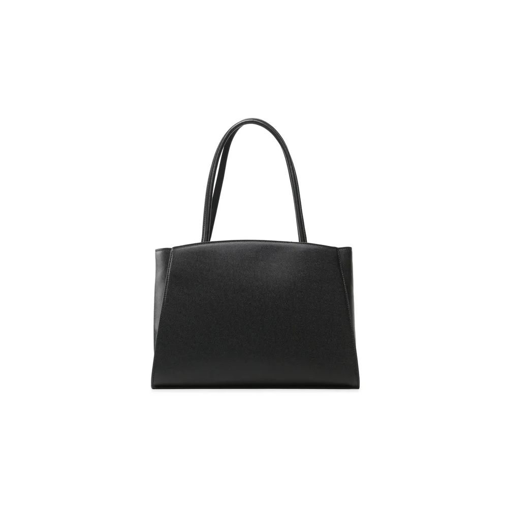 Plein Sport Elegantes Silber-Logo Eco-Leder Shopper