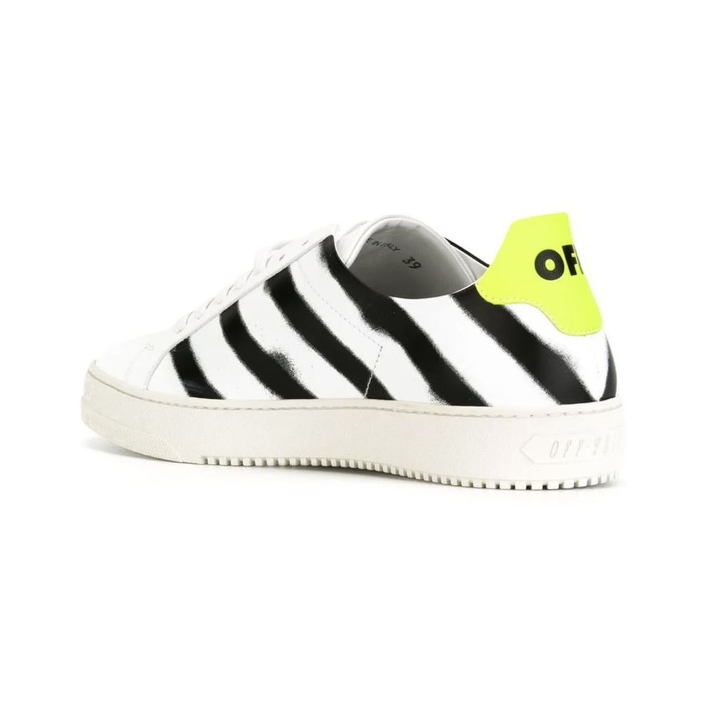 Off-White Sprühfarbe Splash Weiße Turnschuhe