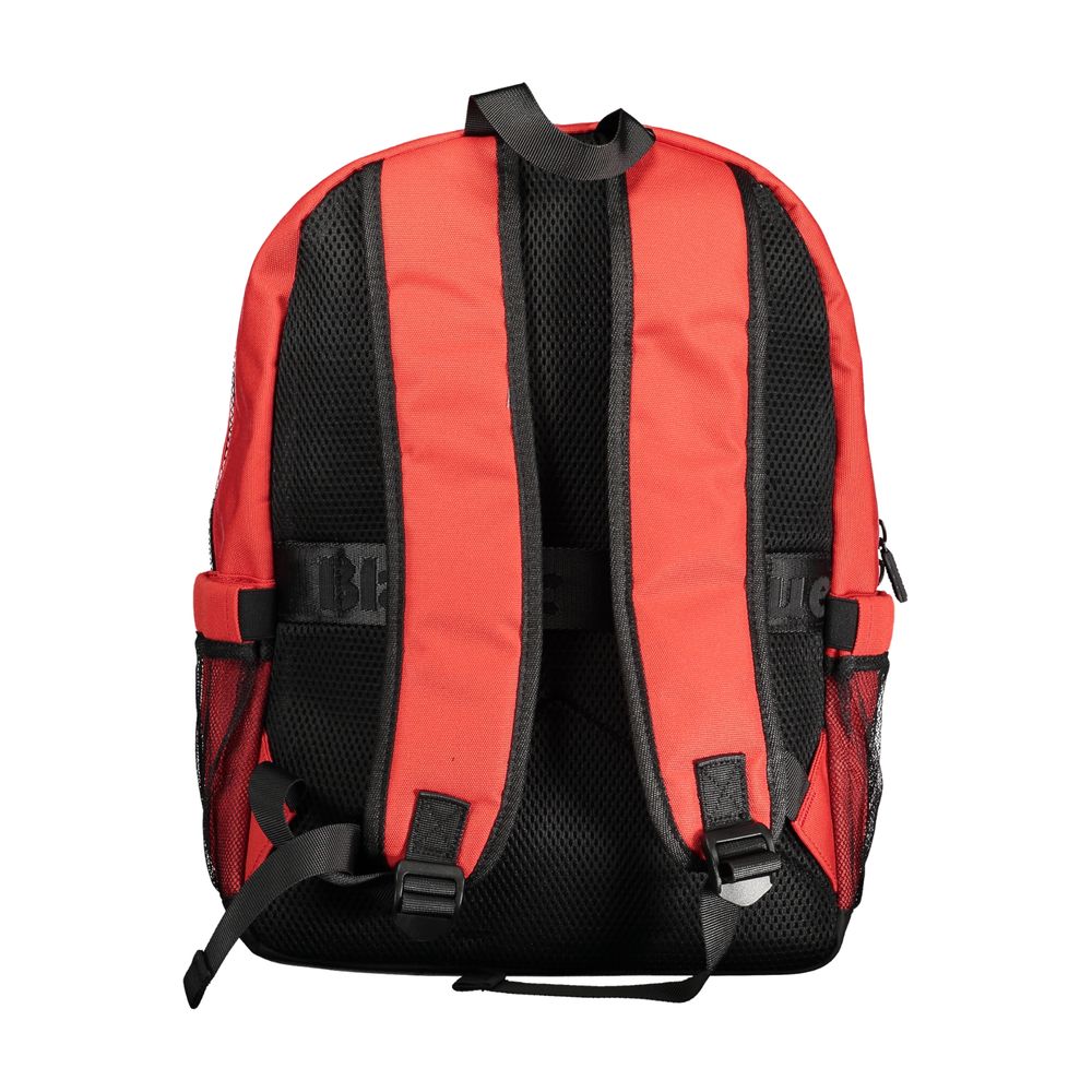 Blauer Roter Polyester-Rucksack