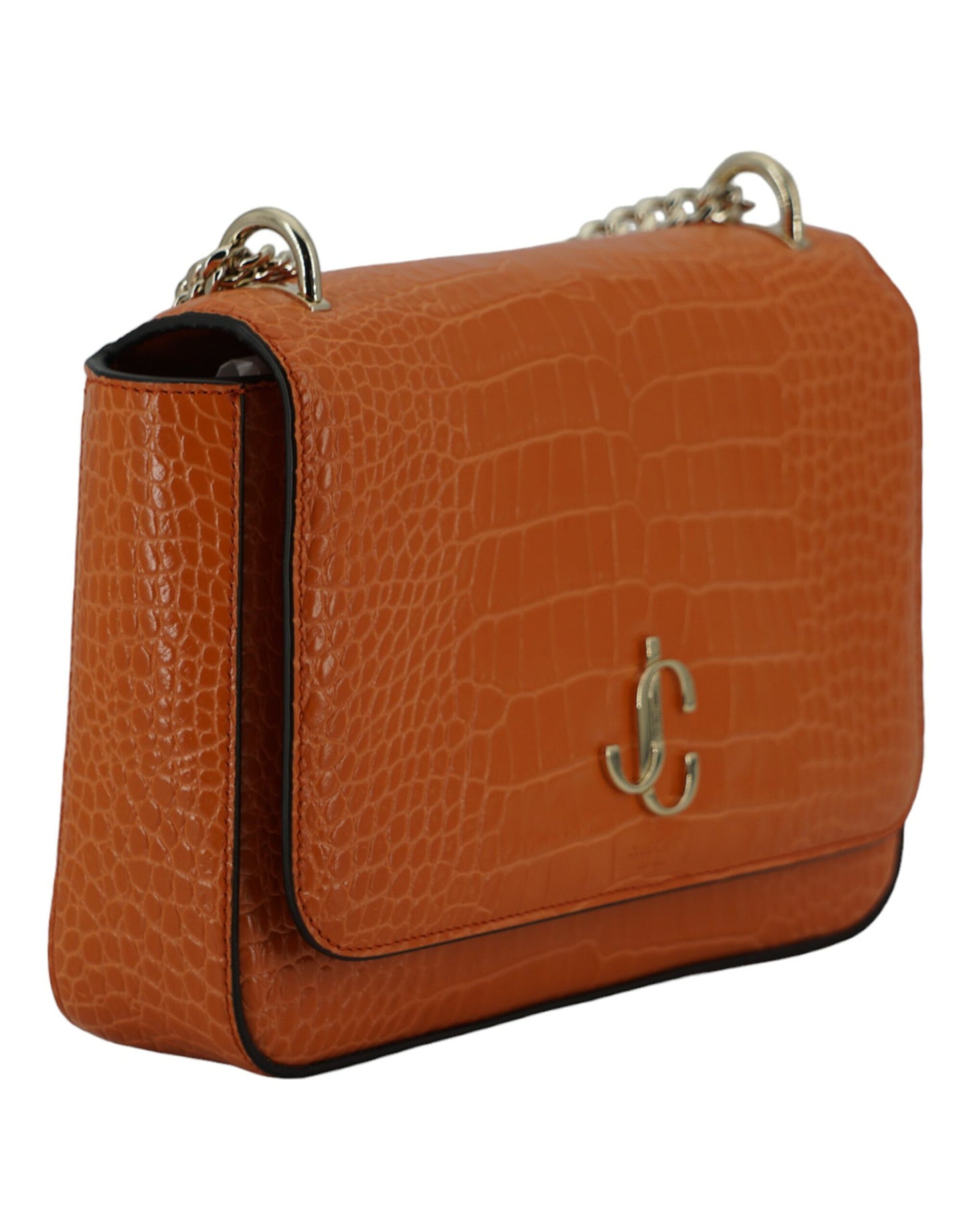 Jimmy Choo Amber Orange Leder Umhängetasche