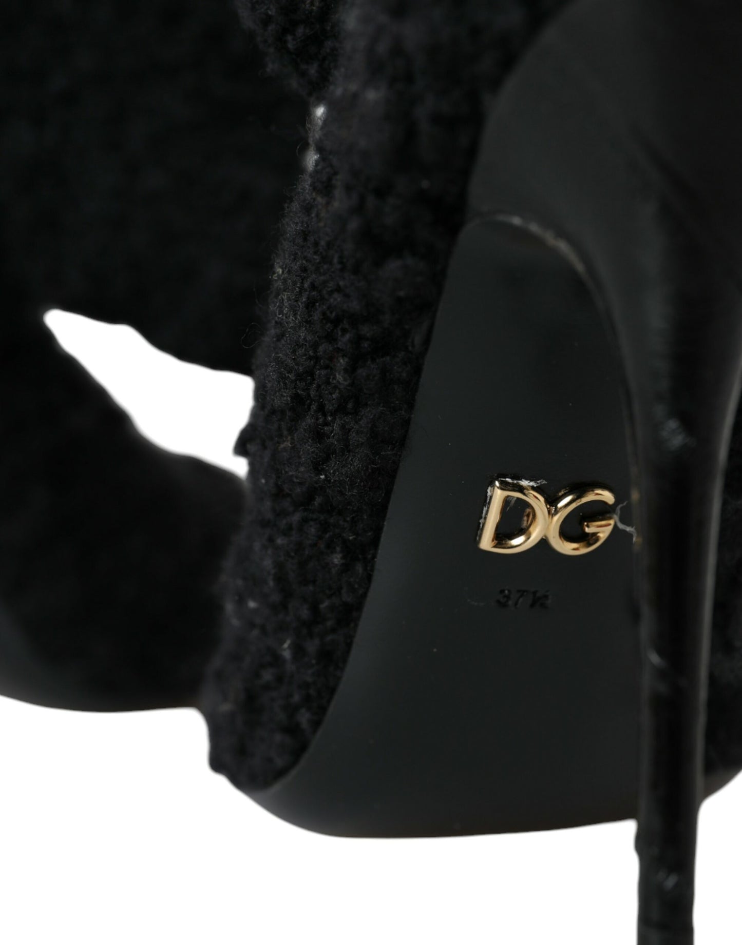 Dolce & Gabbana Schwarz Stiletto Heels Mid Calf Stiefel Schuhe