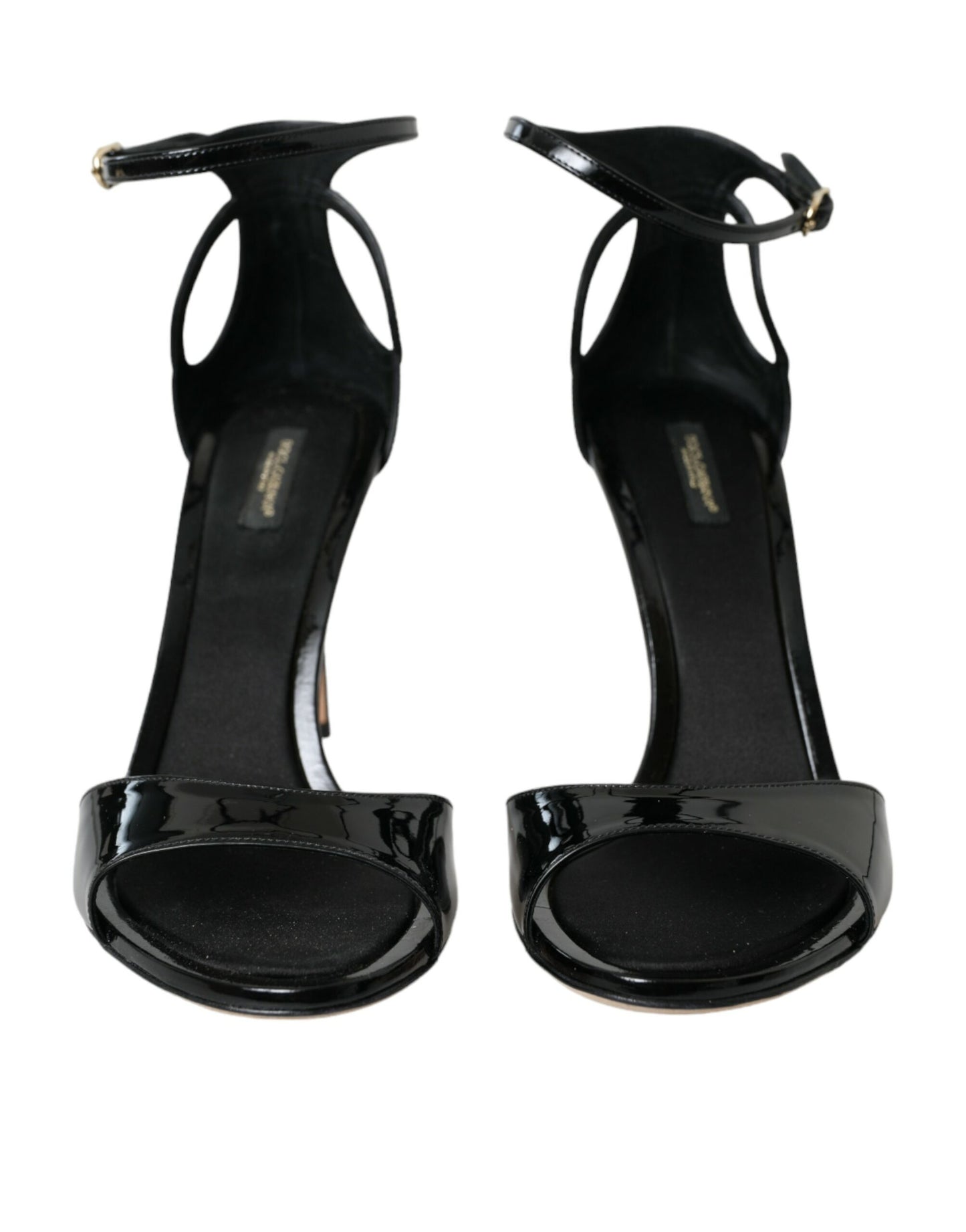 Dolce & Gabbana Schwarz KEIRA Leder Heels Sandalen Schuhe