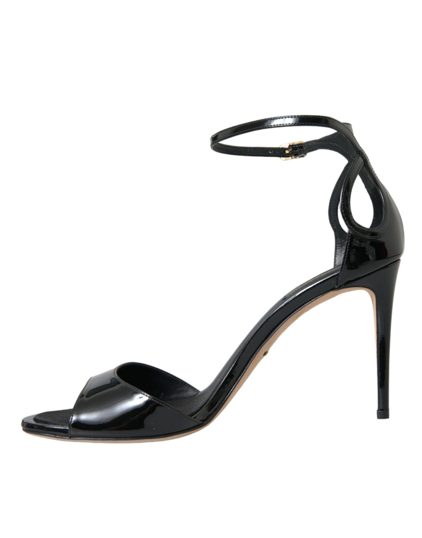 Dolce & Gabbana Schwarz KEIRA Leder Heels Sandalen Schuhe