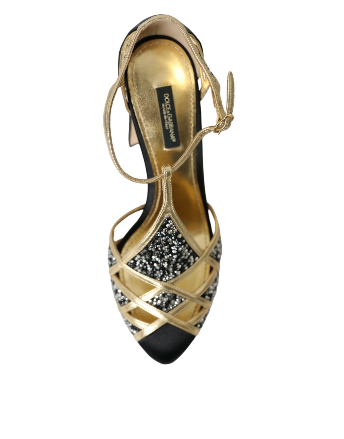 Dolce & Gabbana Schwarz Wildleder Gold verschönert Absätze Pumpe Schuhe