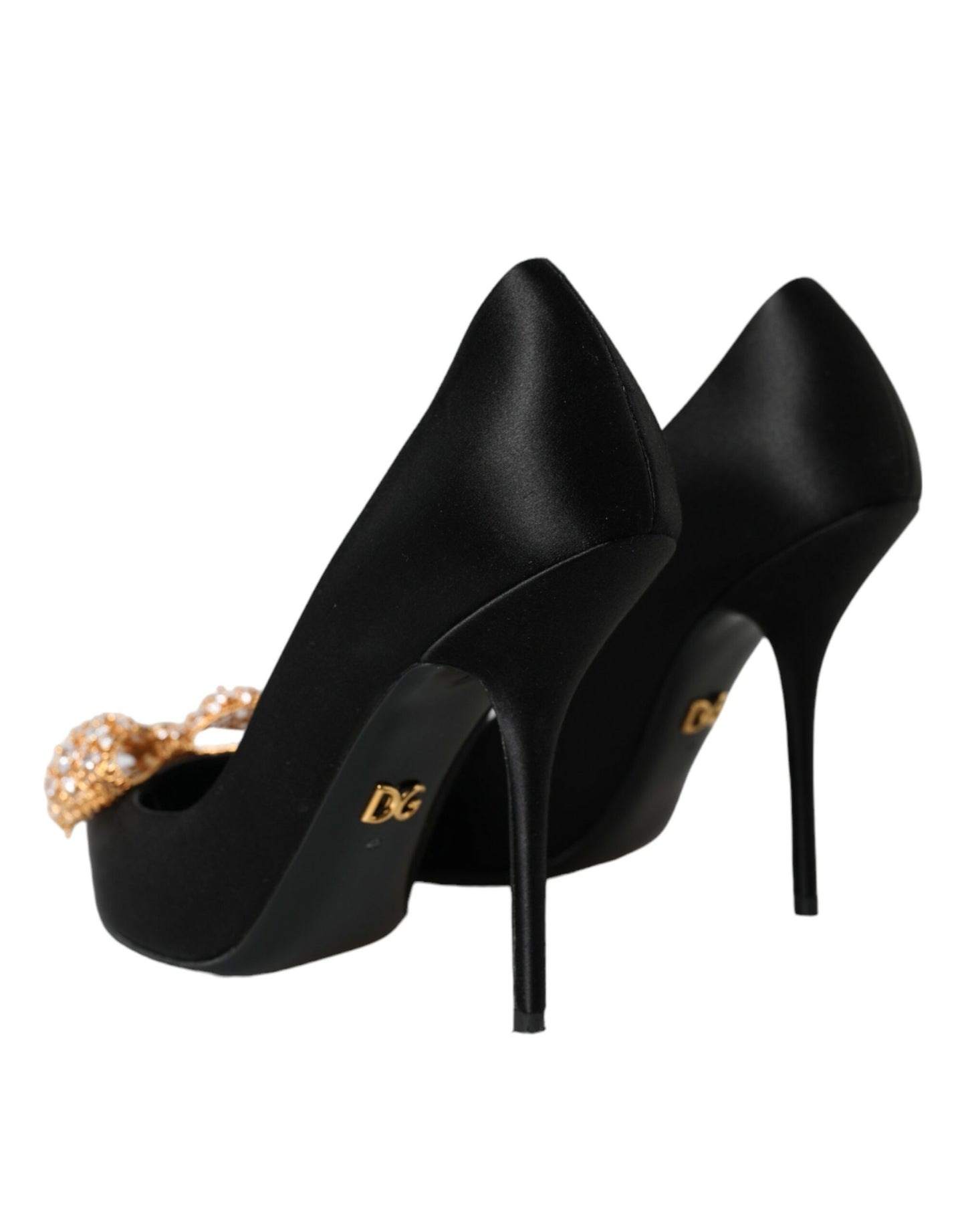 Dolce & Gabbana Schwarz Satin Schleife verschönert Heels Pumps Schuhe