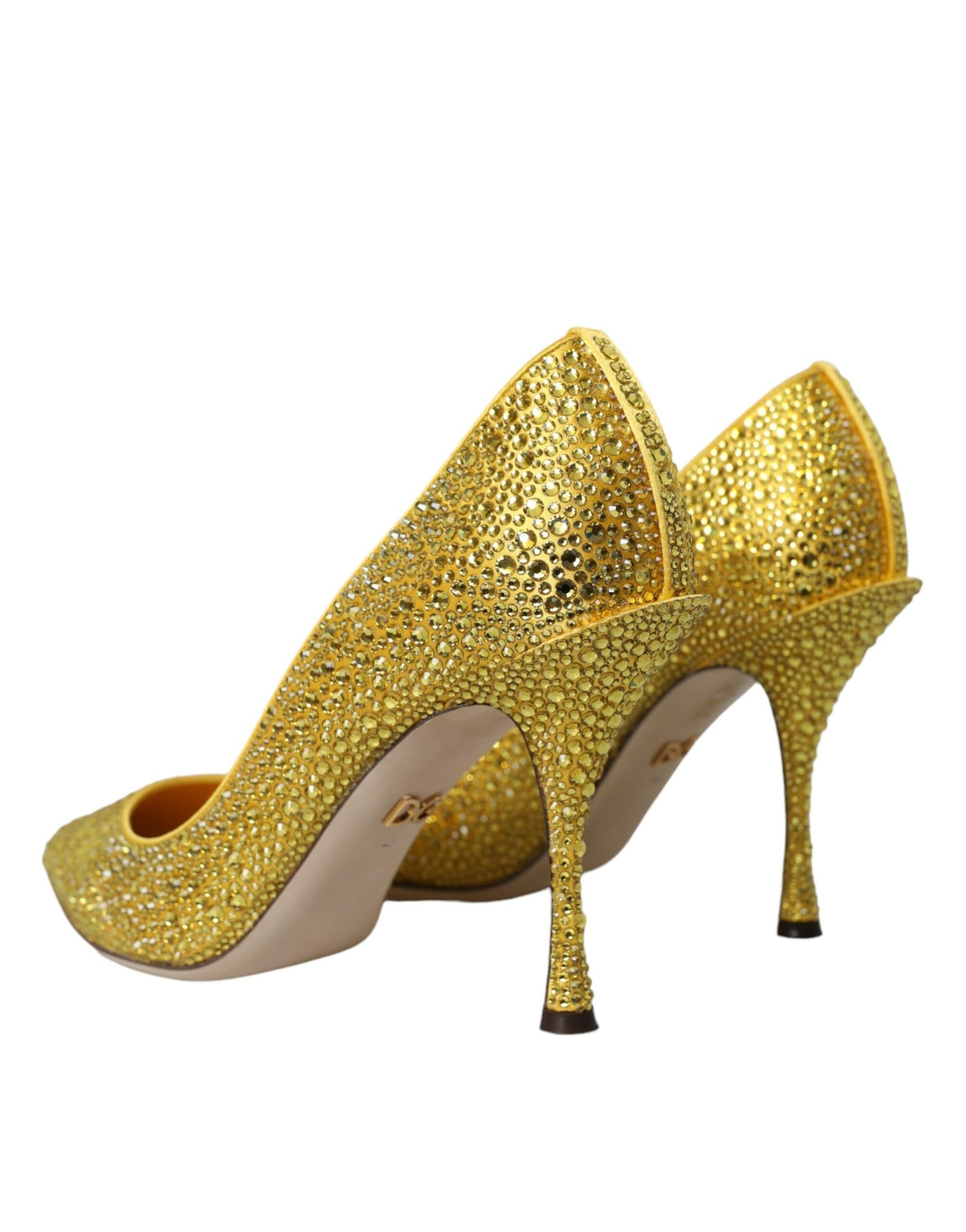 Dolce & Gabbana Gelb Strass Kristall Heels Pumps Schuhe