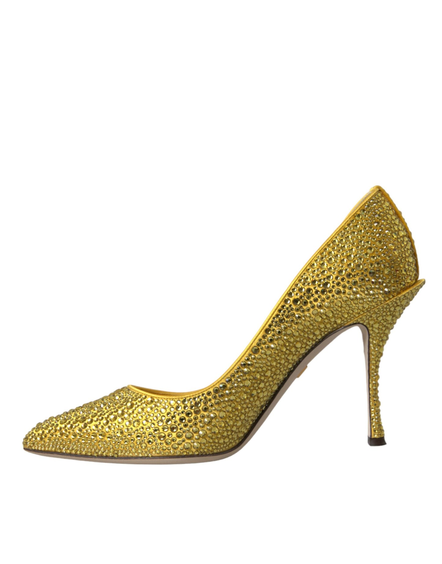 Dolce & Gabbana Gelb Strass Kristall Heels Pumps Schuhe