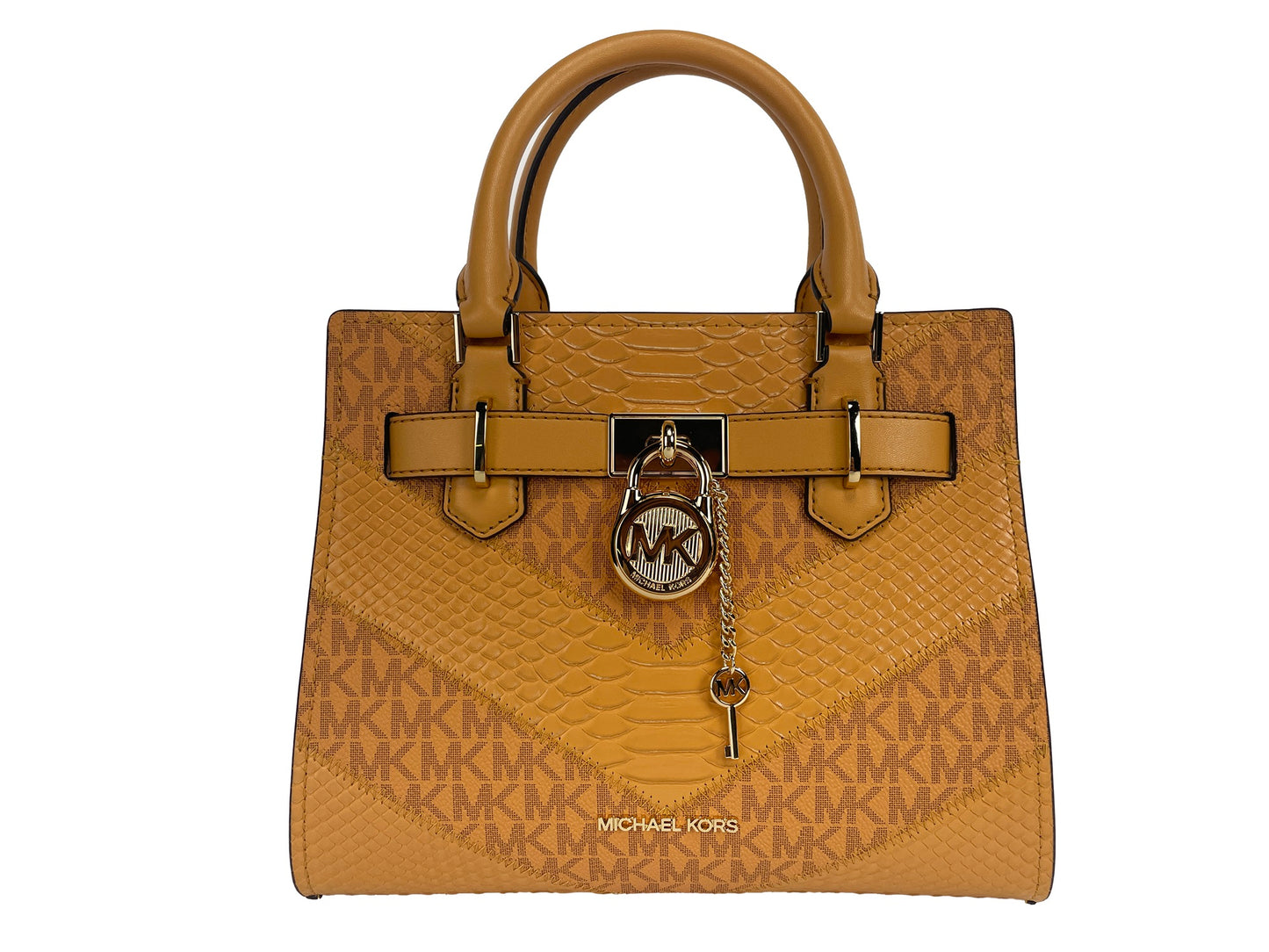 Michael Kors Hamilton Small Leather Satchel Umhängetasche Cider