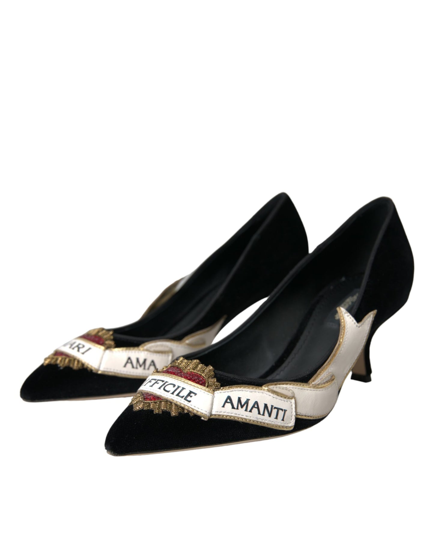 Dolce & Gabbana Schwarz Wildleder Amari Heels Pumps Schuhe